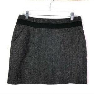 The Limited mini skirt black tweed NEW 6 pockets NWT grey gray academia